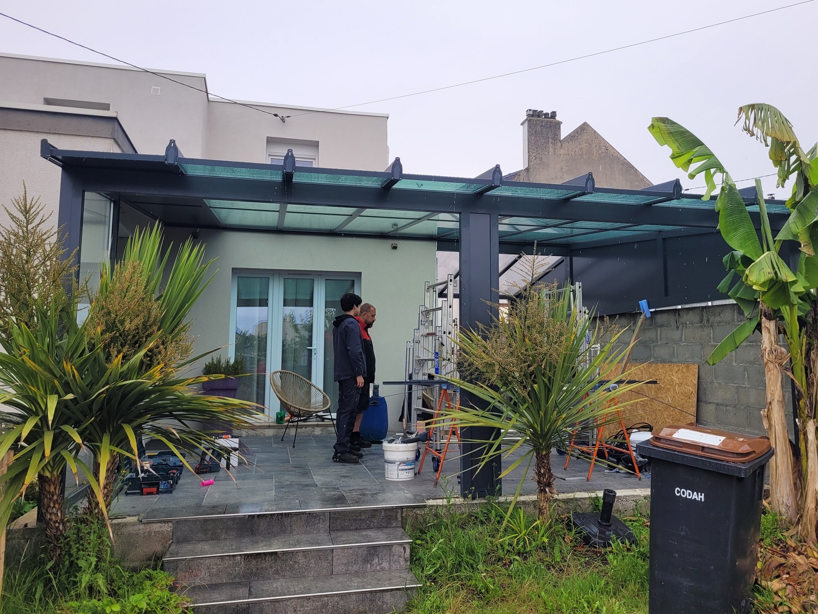 pergola alu noire