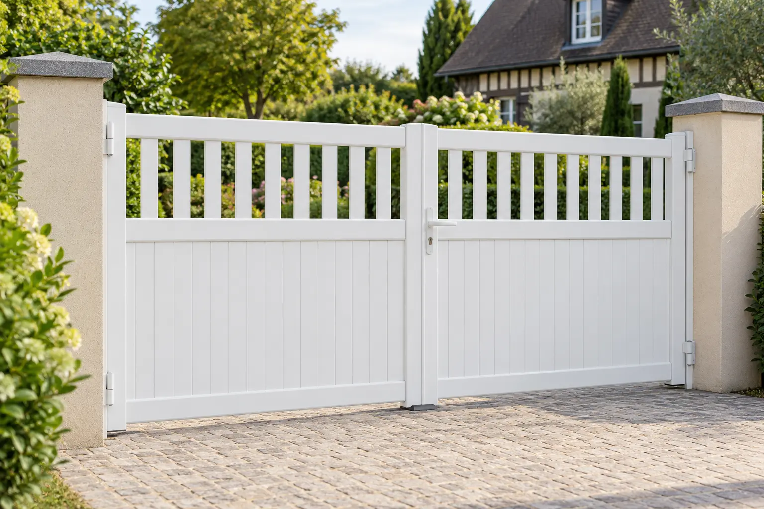 Portail PVC blanc