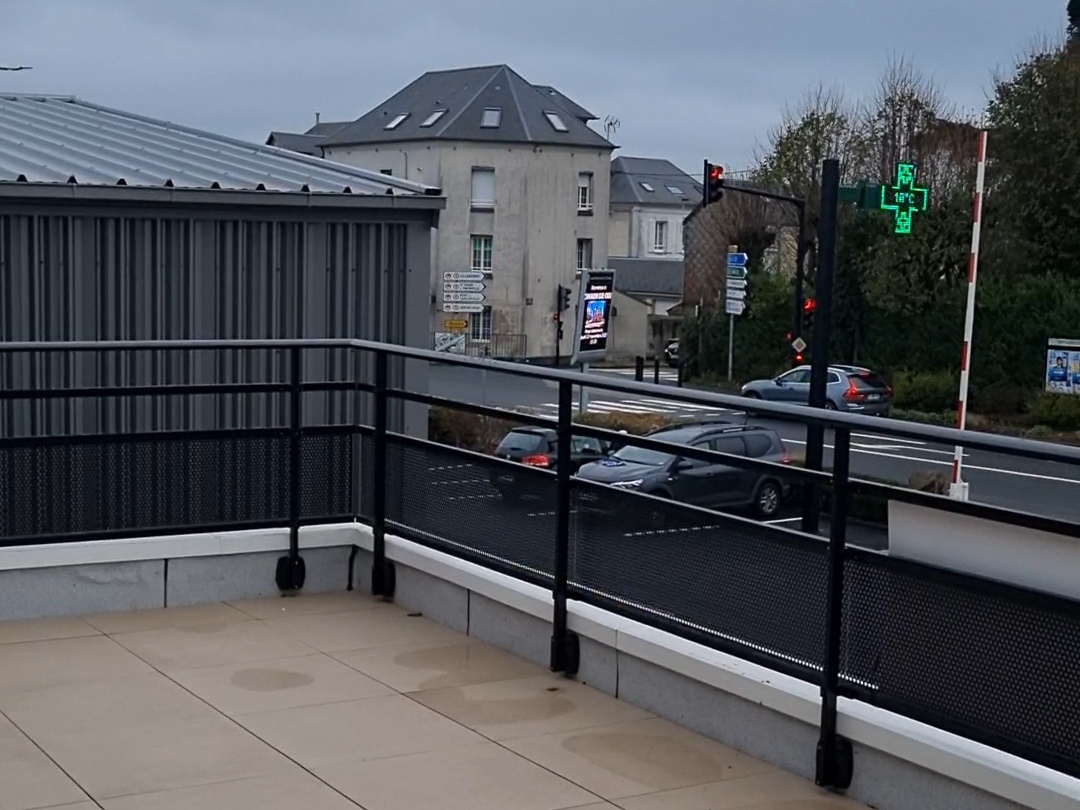Garde corps d'angle en aluminium noir