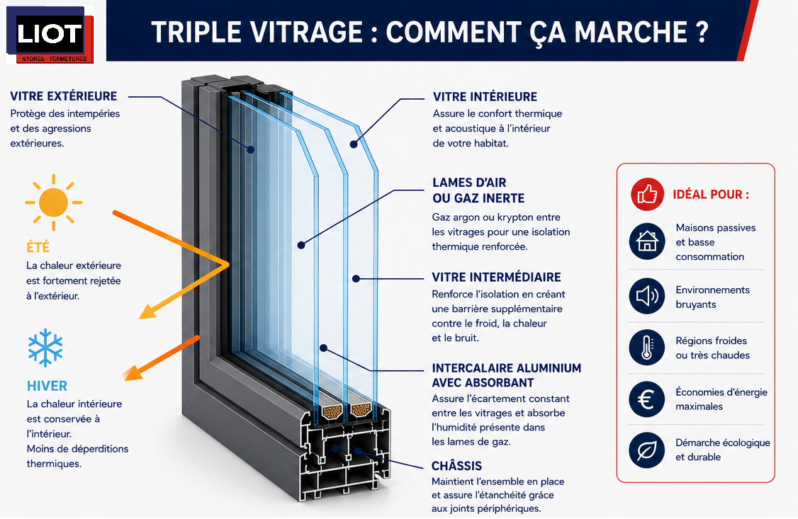 Visuel de présentation du triple vitrage